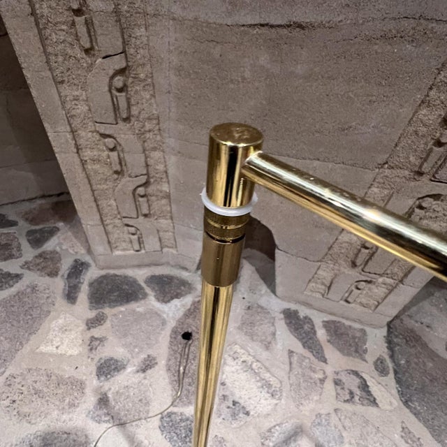 1980s Brass Pharmacy Floor Lamp Holtkötte , Adjustable Germany For Sale - Image 12 of 15