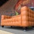 Orange Josef Hoffman "Kubus" Sofa for Wittman Mid-Century Modern Tufted Leather For Sale - Image 8 of 12