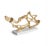 Early 21st Century Cohen Gold Abstract Sculpture on White Marble Base For Sale - Image 5 of 5
