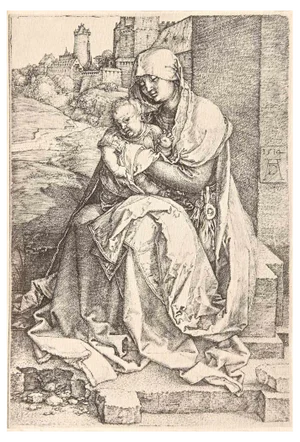 After Albrecht Durer, The Virgin and the Child, Woodcut, Early 20th Century