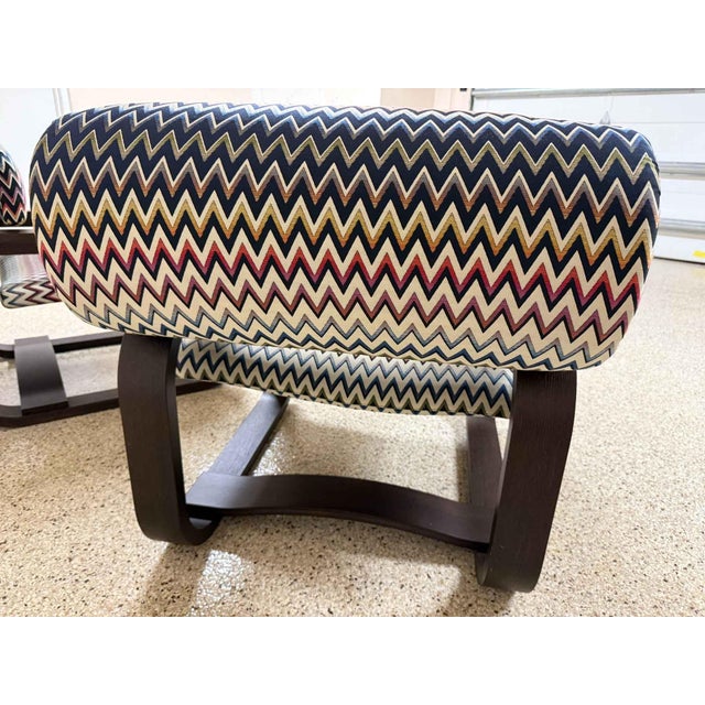 2020s Missoni-Style Home Zigzag Lounge Chairs (Pair) -- Mint Condition For Sale - Image 5 of 13
