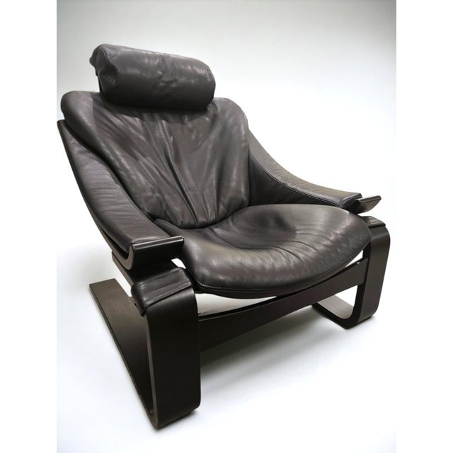 Nelo Original Kroken Lounge Chair & Ottoman by Åke Fribytter for Nelo Möbel, Sweden, 1970s For Sale - Image 4 of 11