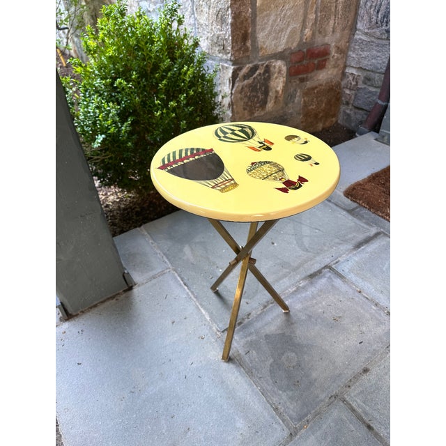 Mid-Century Modern 1960s Fornasetti Side Table With Original Label For Sale - Image 3 of 6