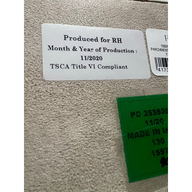 2020s Restoration Hardware Parchment Leather Nightstands For Sale - Image 5 of 5