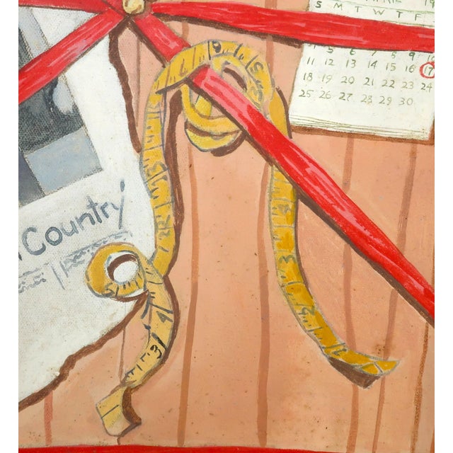 Caroline Klopstock Trompe l'Oeil Oil Painting, 1976 For Sale In Atlanta - Image 6 of 12