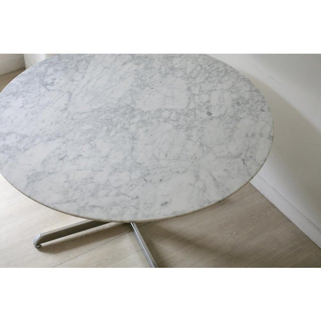 French Marble and Steel Table, 1970 For Sale - Image 12 of 18