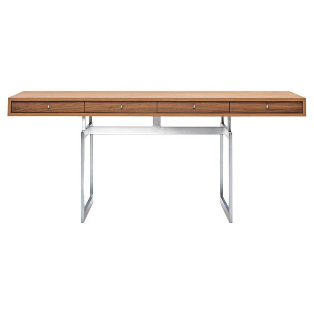 Stainless Steel and Walnut Office Desk by Bodil Kjaer for Karakter For Sale - Image 15 of 15