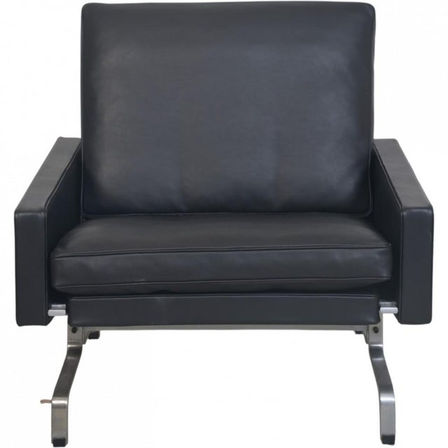 PK31/1 Chair in Black Aniline Leather by Poul Kjærholm, 1970s For Sale - Image 18 of 18