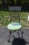 Absolutely Stunning 3 Piece Set Stone Mosaic Top Patio Bistro Table w Two Matching Chairs. Very good vintage condition...