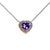 Natural Heart Sapphire Diamond Pendant 18" 14k W Gold 4.13 TCW Certified For Sale - Image 9 of 16