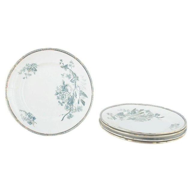 Wexiö Lunch Plates in Faience from Gustavsberg, 1890s, Set of 5 For Sale - Image 5 of 5