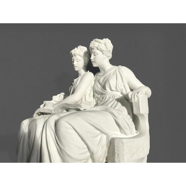 Victorian Porcelain Figural Group Edouard Lanteri Sculpture White Sevres Style Tariff Free Delivery For Sale - Image 10 of 13