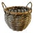 Vintage Large Woven Harvest Basket For Sale