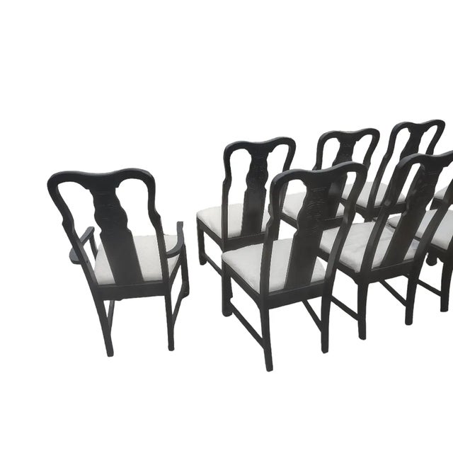 Mid 20th Century Singer Furniture Asian Inspired Set of 8 'Chin Hua ...