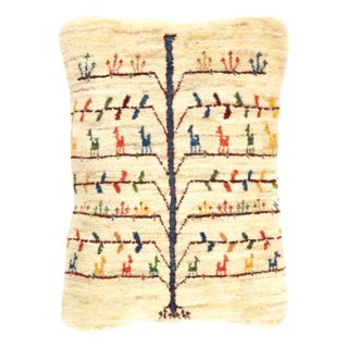 Pasargad DC Fine Hand Knotted Persian Gabbeh Pillow For Sale