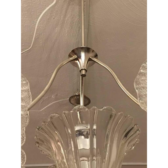 Metal Mid-Century Barovier and Toso Chandelier For Sale - Image 7 of 10