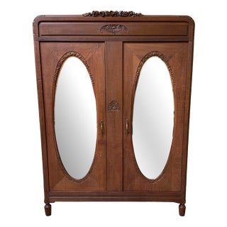 Antique Art Deco Wardrobe, 1925 For Sale