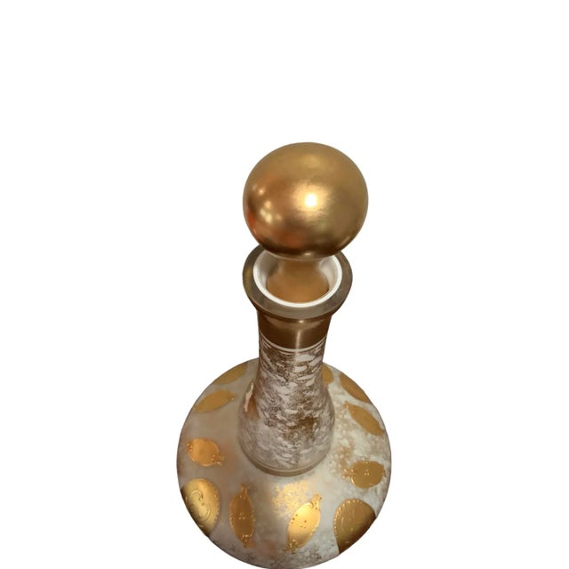 Mid-Century Modern 1950s Czechelslavakian Glass Decanter and Glasses & Ashtray Set- 8 Pieces For Sale - Image 3 of 7