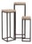 Wood & Metal Pedestals - Set of 3 For Sale
