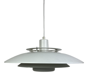 Danish Pendant Lamp in White, 1970s