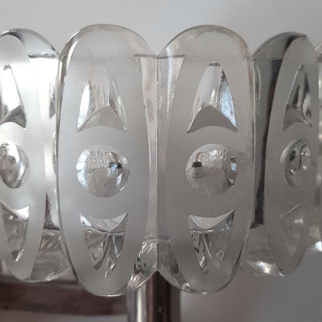 Mid-Century Modern Cut Crystal Wall Lamp, 1960s For Sale - Image 6 of 11
