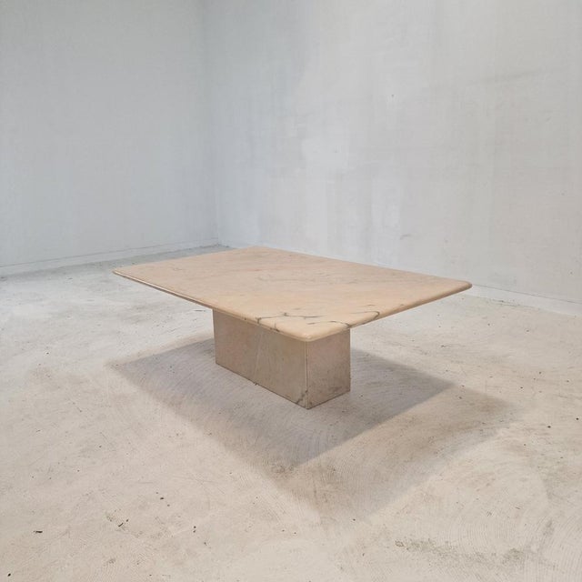 Stone Italian Marble Coffee Table, 1980s For Sale - Image 7 of 18