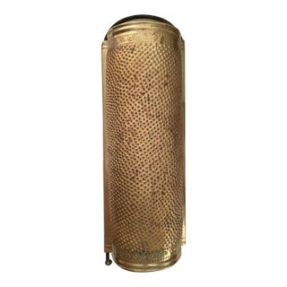 19th Century Antique Brass Large Handled Half Round Kitchen Grater For Sale