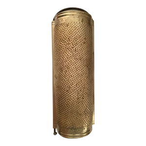 19th Century Antique Brass Large Handled Half Round Kitchen Grater