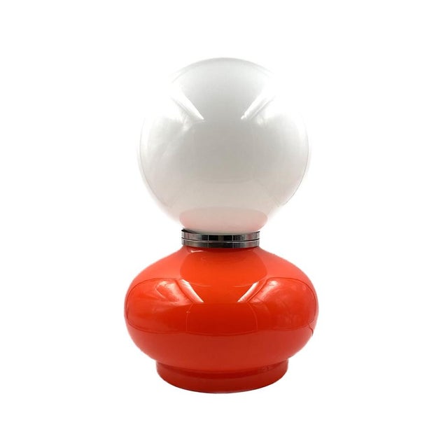 Space Age Red Murano Glass Table Lamp attributed to AV Mazzega, 1970s For Sale - Image 14 of 16