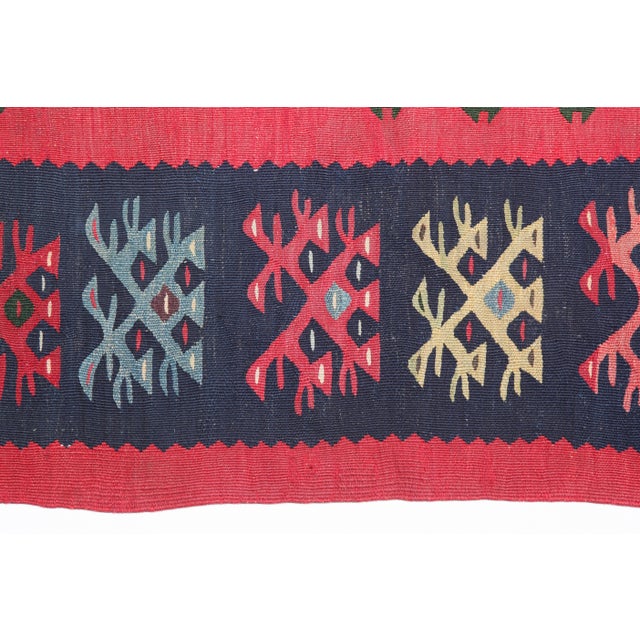Textile Late 19th Century Antique Red Tones Collector Kilim Rug - 6' 2'' X 4' 4'' For Sale - Image 7 of 12