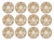 Early 20th Century Set of Twelve Royal Worcester England Gilt Dinner Plates for r.h. Macy. New York For Sale