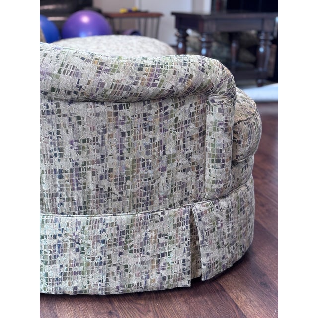 Sherrill Sofa Chaise Amoeba Shaped One Arm With Accent Pillows For Sale - Image 14 of 16