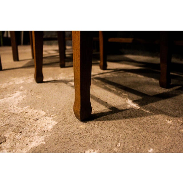 Enameled Table, Chairs and Stools, 1950s, Set of 5 For Sale - Image 9 of 11