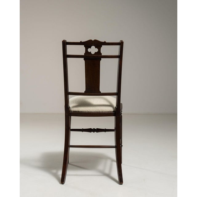 19th Century France Edwardian Brown Wood Lounge Chair For Sale In Greensboro - Image 6 of 10