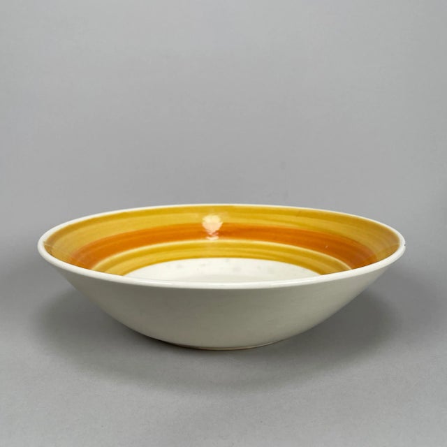 Orange Vintage 1970s Japanese Royal M Capri Charger & Serving Bowl Set - 2 Pieces For Sale - Image 8 of 13