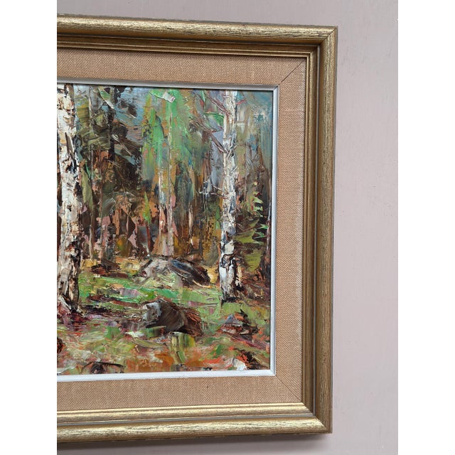 John Sköld, Birch Forest, 1954, Oil on Canvas, Framed For Sale - Image 11 of 18