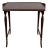 Antique Leather Inset Top Carved Wood Tea Table For Sale