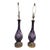 A Pair of 1940s Cut Crystal Amethyst Table Lamps For Sale
