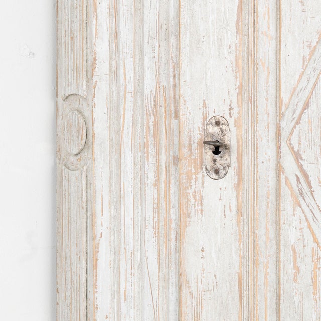 Mid 19th Century 19th Century Swedish Gustavian Gray Pine Corner Cabinet Cupboard For Sale - Image 5 of 12