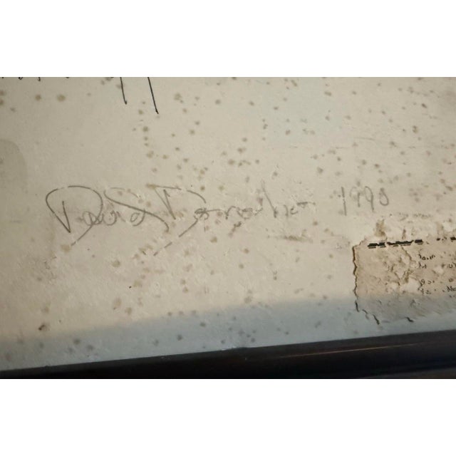 David Dohono Winter in My Patio 1989 Signed Photography Framed Listed Artist For Sale - Image 4 of 7