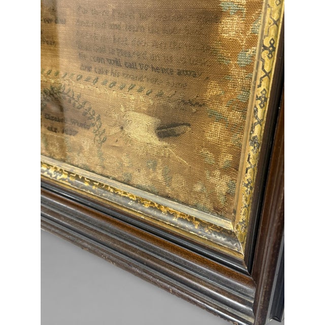 Mid 19th Century Elizabeth Wurts American Family Record Needlework Sampler, Dated 1837 For Sale - Image 5 of 11