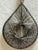 Vintage 1980s 1990s Brutalist Boho Gunmetal Wire Mesh Teardrop Earrings For Sale - Image 4 of 6