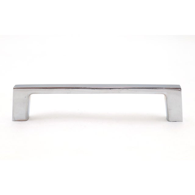 Modern Modern 4.375 In. Chrome Brass Drawer Cabinet Pull For Sale - Image 3 of 5