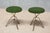Italian Modern Sculptural Tripod Brass Stools in Green Bouclé, 1950s, Set of 2 For Sale - Image 9 of 11