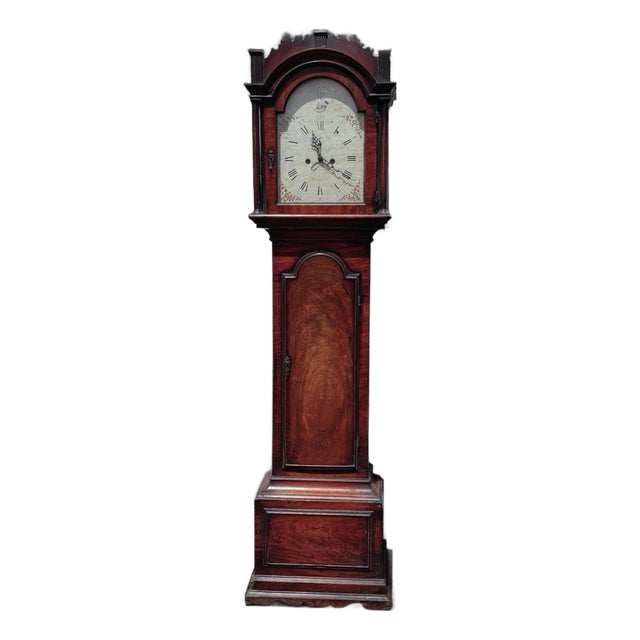 Georgian Mahogany Canterbury Longcase Clock For Sale