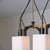 Italian Six-Light Chandelier in Brass, Black Metal and Opaline Glass, 1950s For Sale - Image 4 of 16