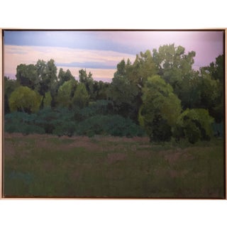 Where Evening Rests by Michael Magrin | Oil on Canvas Landscape With Trees at Dusk For Sale