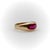 1940s 1940s 14k Gold Retro Synthetic Ruby Ring, Size 7 For Sale - Image 5 of 9