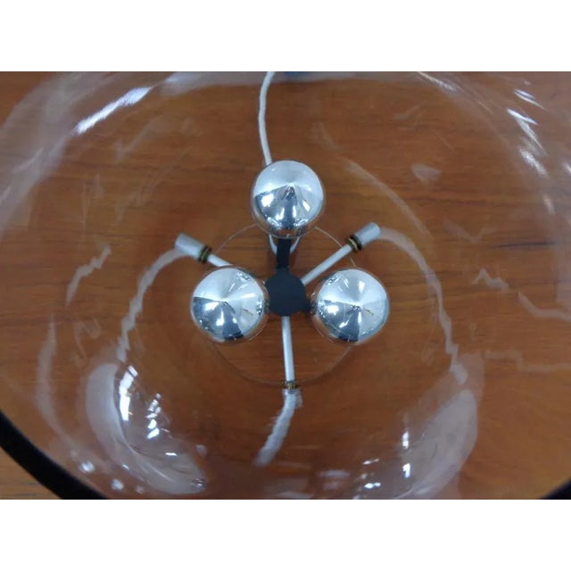 Silver Space Age Glass & Chrome Table Lamp, Germany, 1960s For Sale - Image 8 of 13