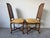 Vintage French Gilles Nouailhac Louis XV–Style Carved Wood & Cane Back Dining / Accent Chairs – Pair For Sale In Miami - Image 6 of 12